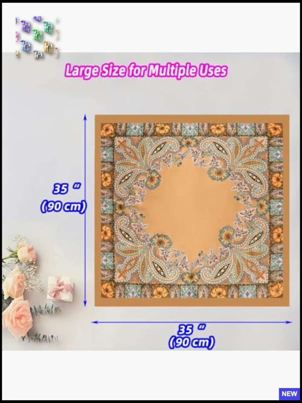Silk Feel Square Head Scarf Set Versatile Bandanas Hair Wrapping Neck Shawl Y2K